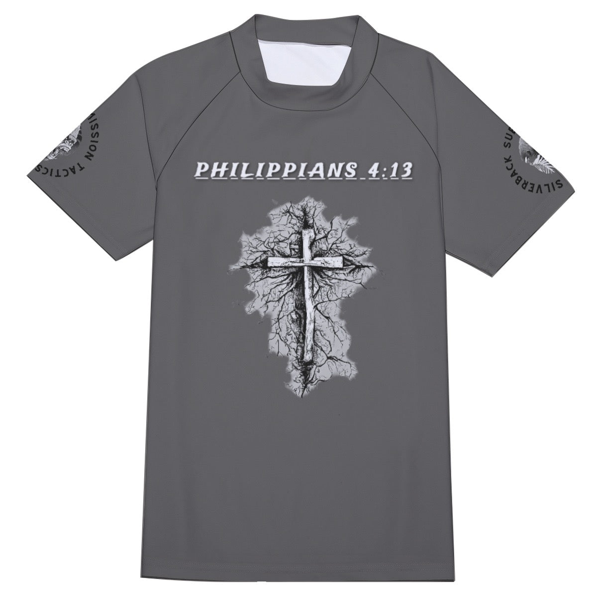 PHILIPPIANS 4:13 SHORT SLEEVE RASH GAURD(LOOSE FIT)