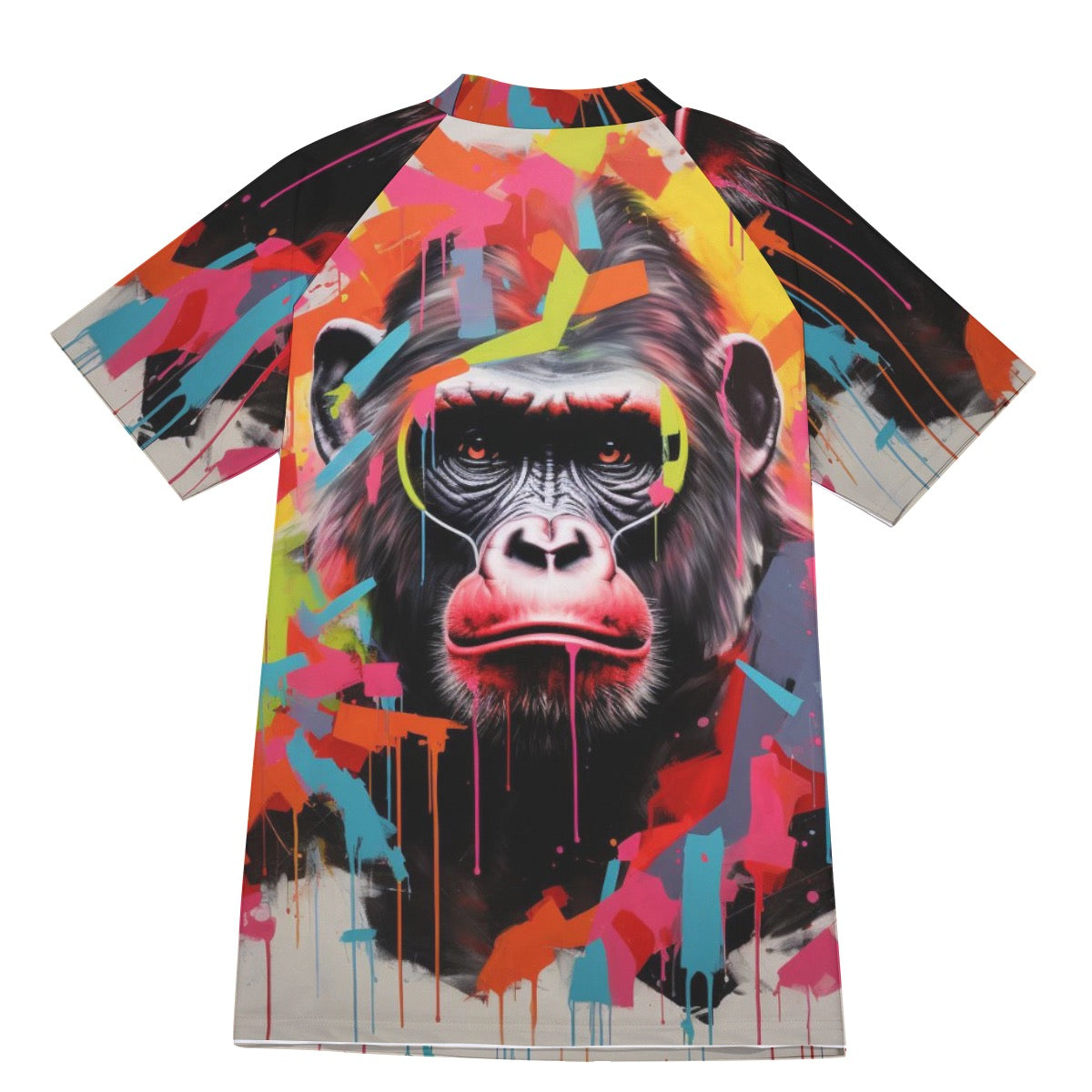 SHORT SLEEVE GORILLA GRAFFITI RASH GAURD(LOOSE FIT)